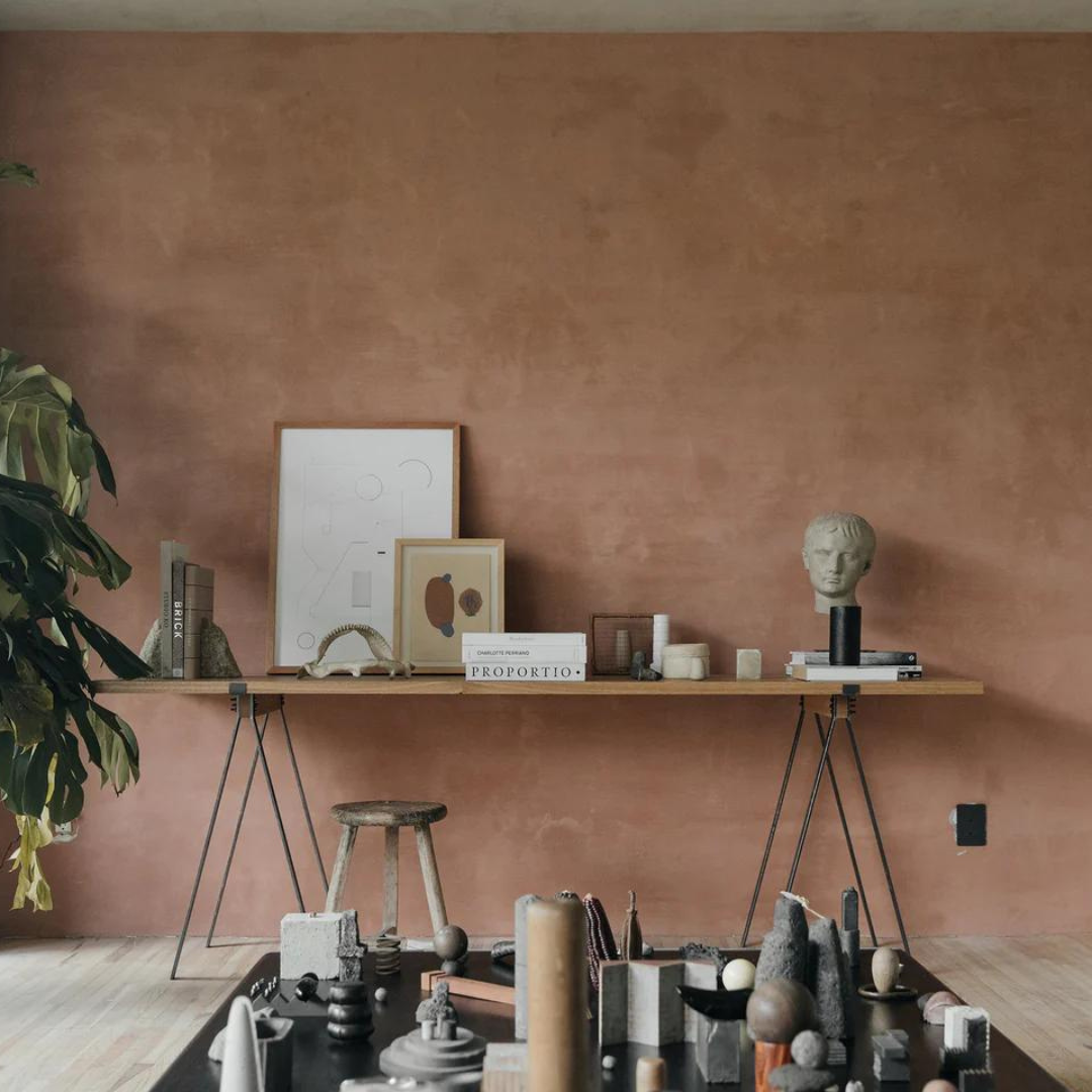 Trestle Table - Blackened Steel/Oak Planks