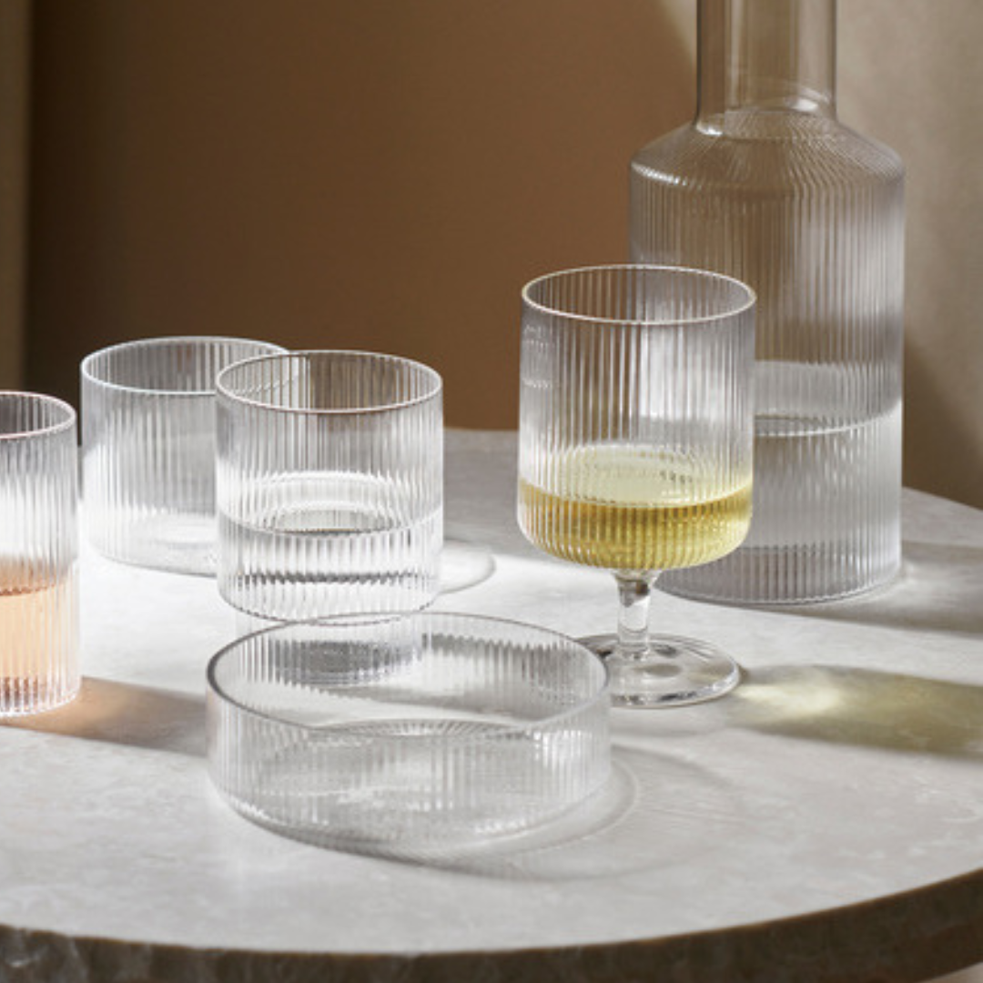 Ripple Serving Bowls Set - Clear