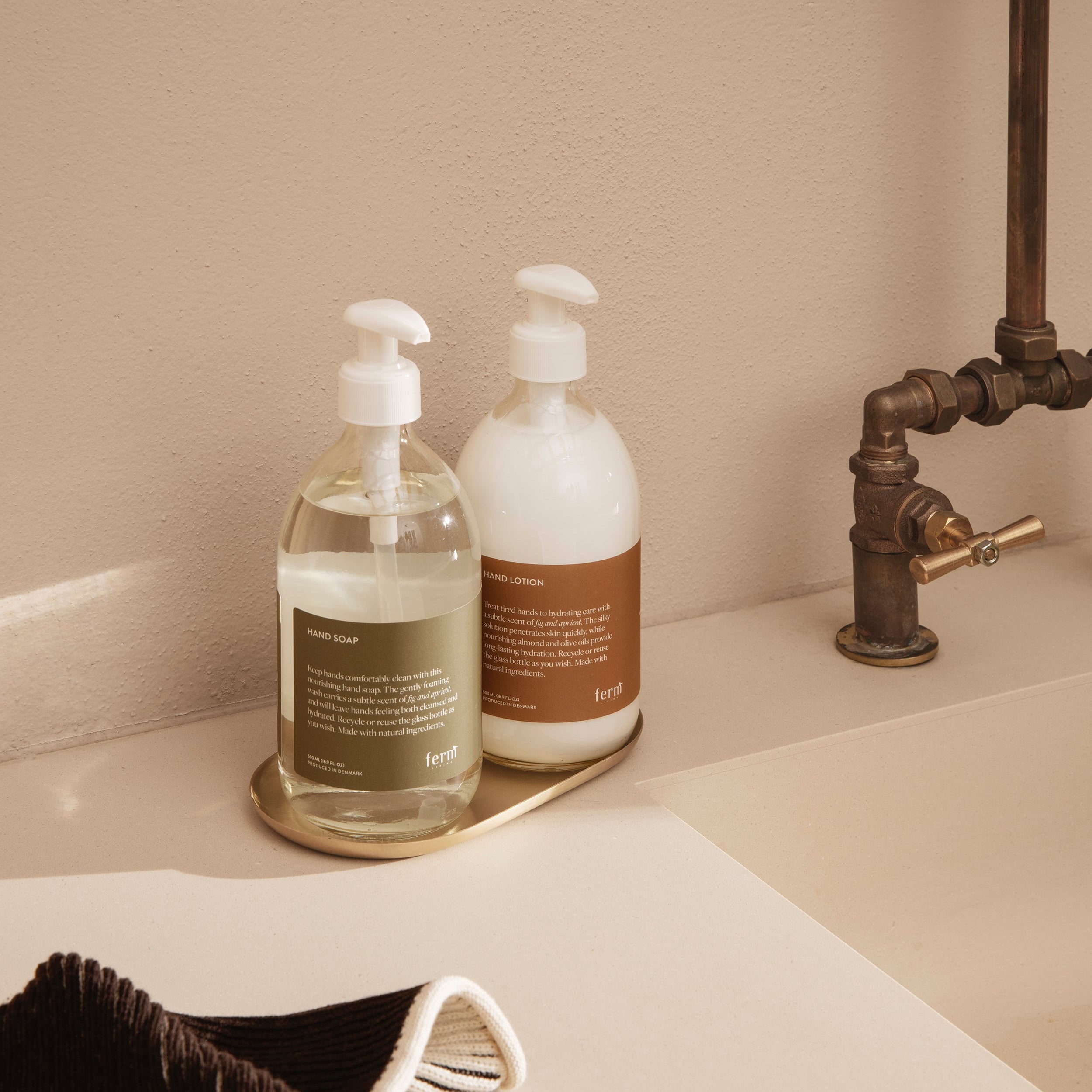 Basho Oval Brass Tray