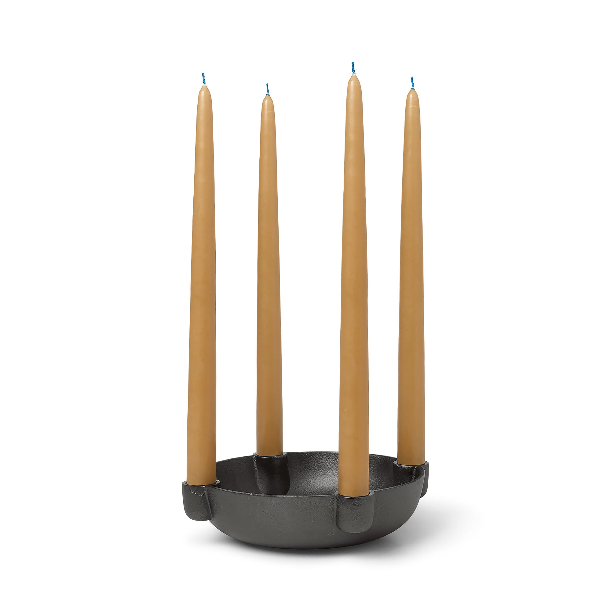 Bowl Candle Holder Medium in Blackened Aluminum