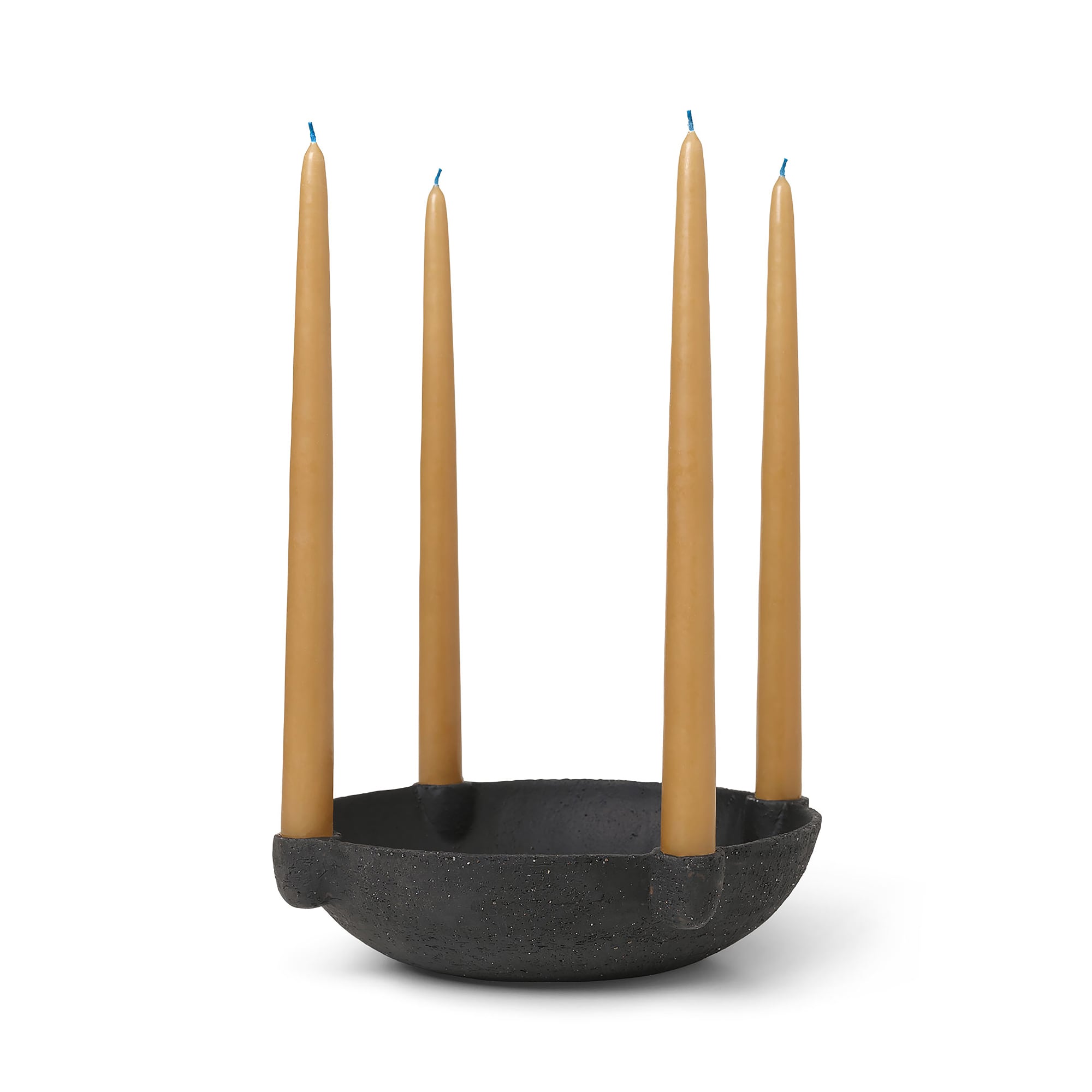 Bowl Candle Holder Ceramic Large - Dark Grey