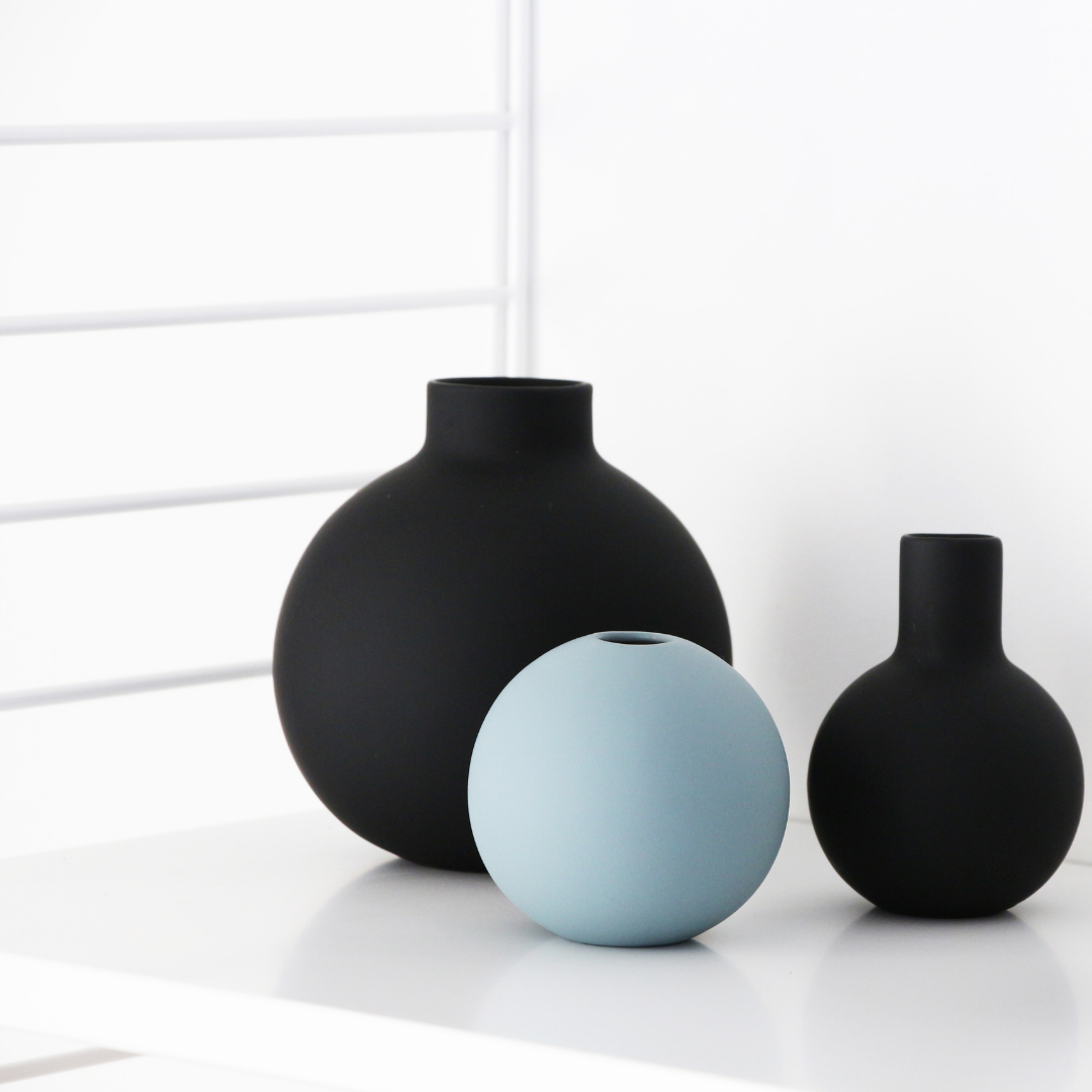 Collar Vase Vase Black 12cm