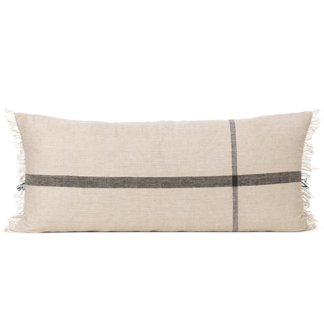Ferm LivingCalm Cushion 38x88 - Camel / Black - Batten Home