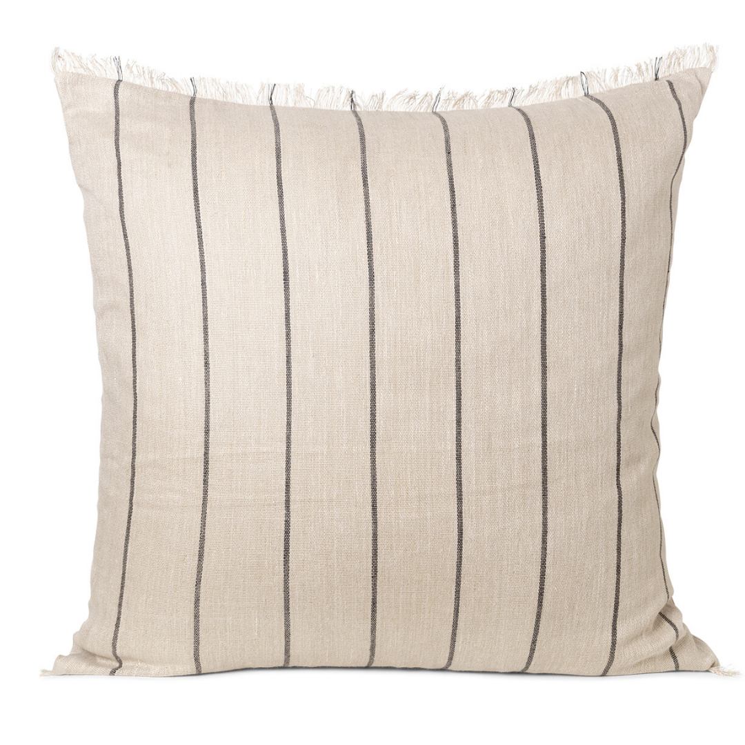 Ferm LivingCalm Cushion 78x78 - Camel / Black - Batten Home