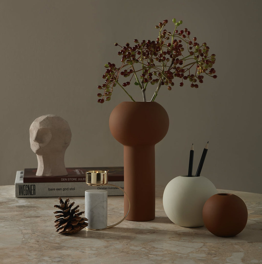 Design Ball Vase Coconut 8cm - Batten Home