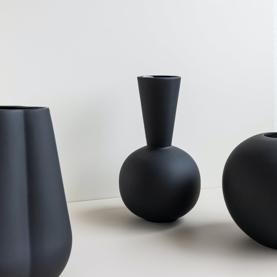 Trumpet Vase 30cm Black