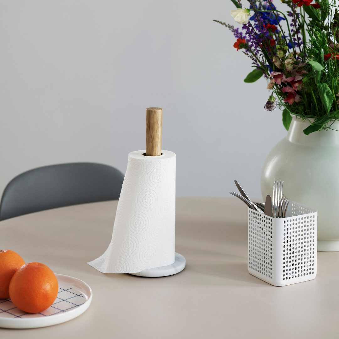 The Craft Paper Towel Holder is just one piece of the beautiful collaboration between Normann Copenhagen and Danish designer Simon Legald. The Craft Collection offers a variety of kitchen essentials, made of quality materials that are suitable for everyday use.