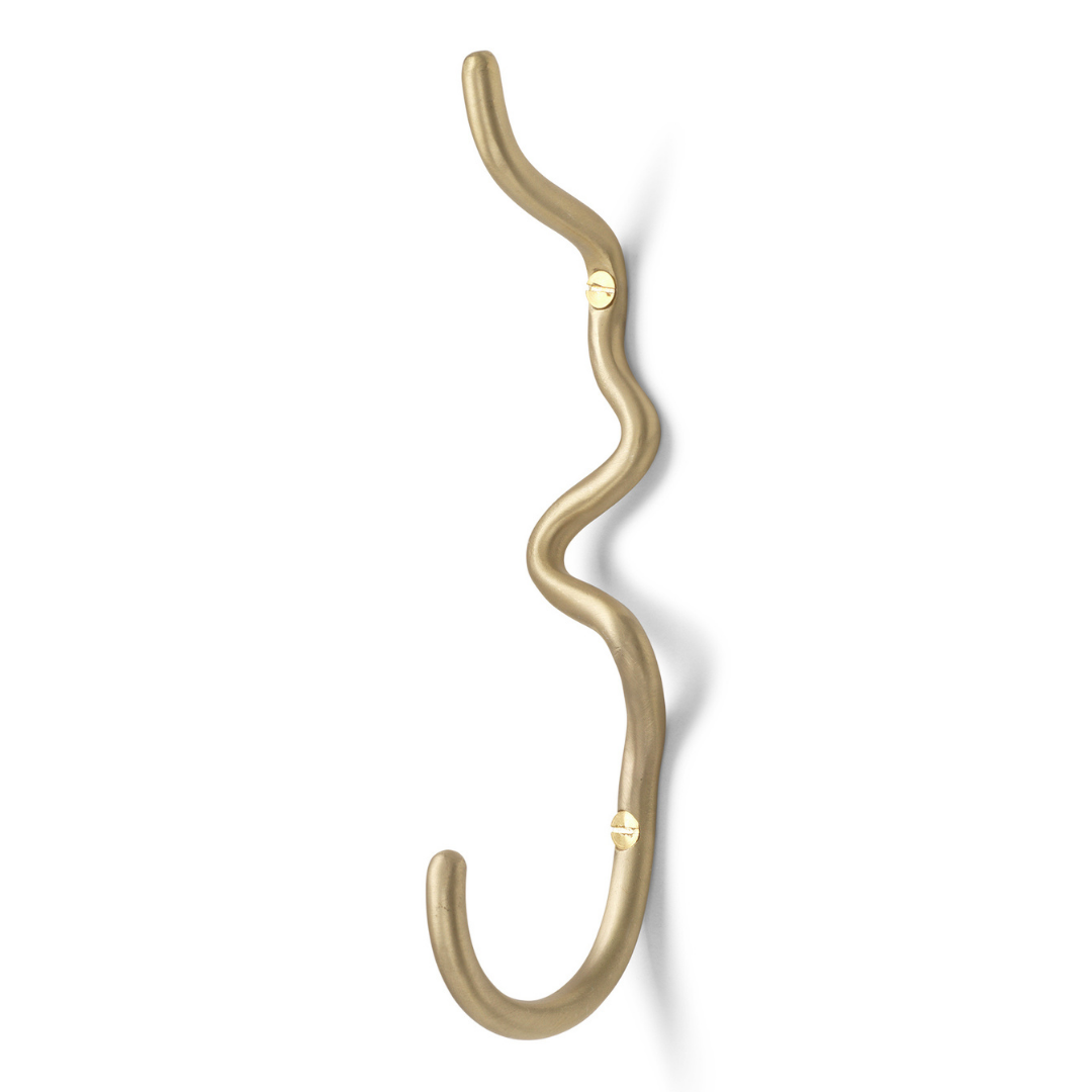 ferm LIVING CURVATURE HOOK 真鍮製 Ferm Living Curvature Hook - Brass - Batten Home