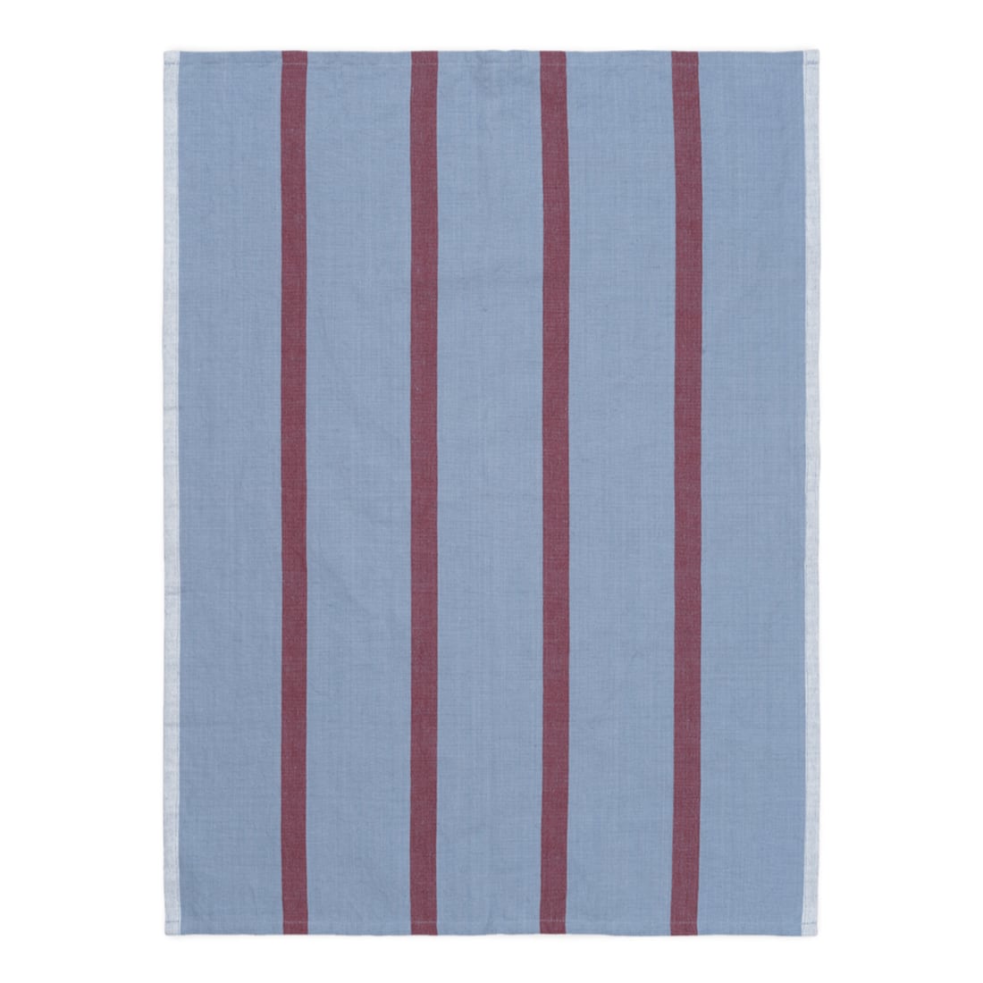 Hale Tea Towel Faded Blue | Burgundy