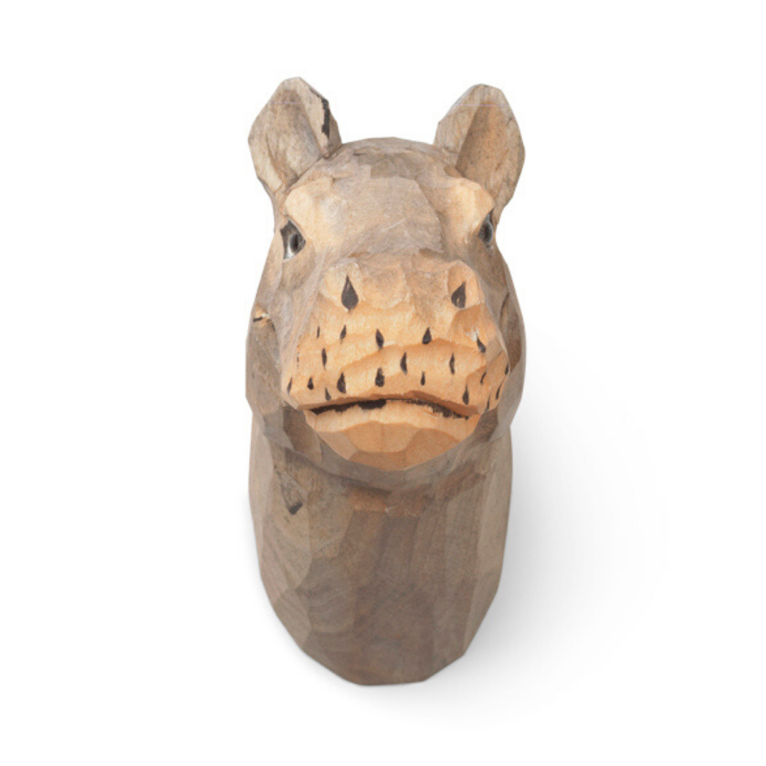 Ferm LivingHand-carved Hippo Animal Hook - Batten Home