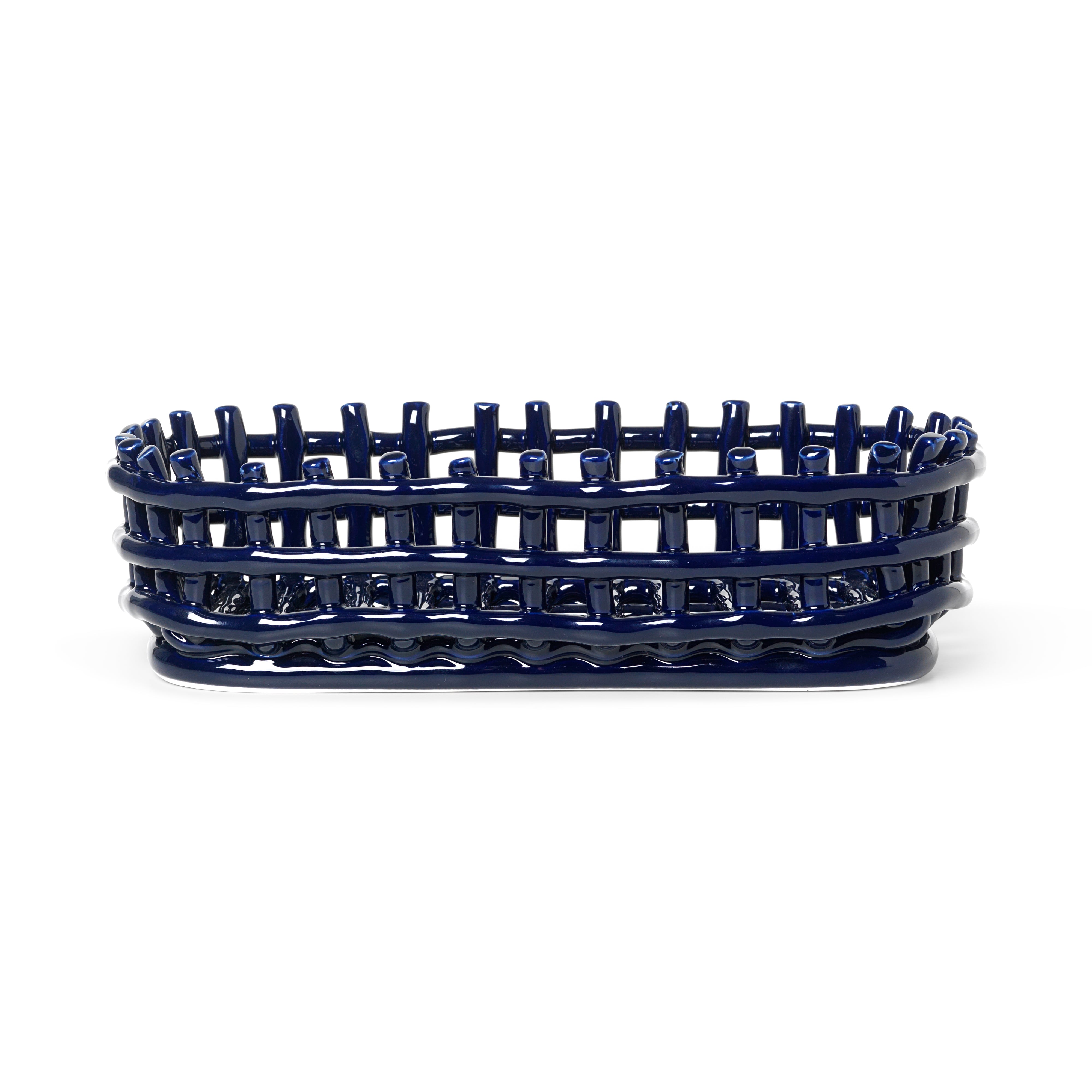 Oval Ceramic Basket - Batten Home