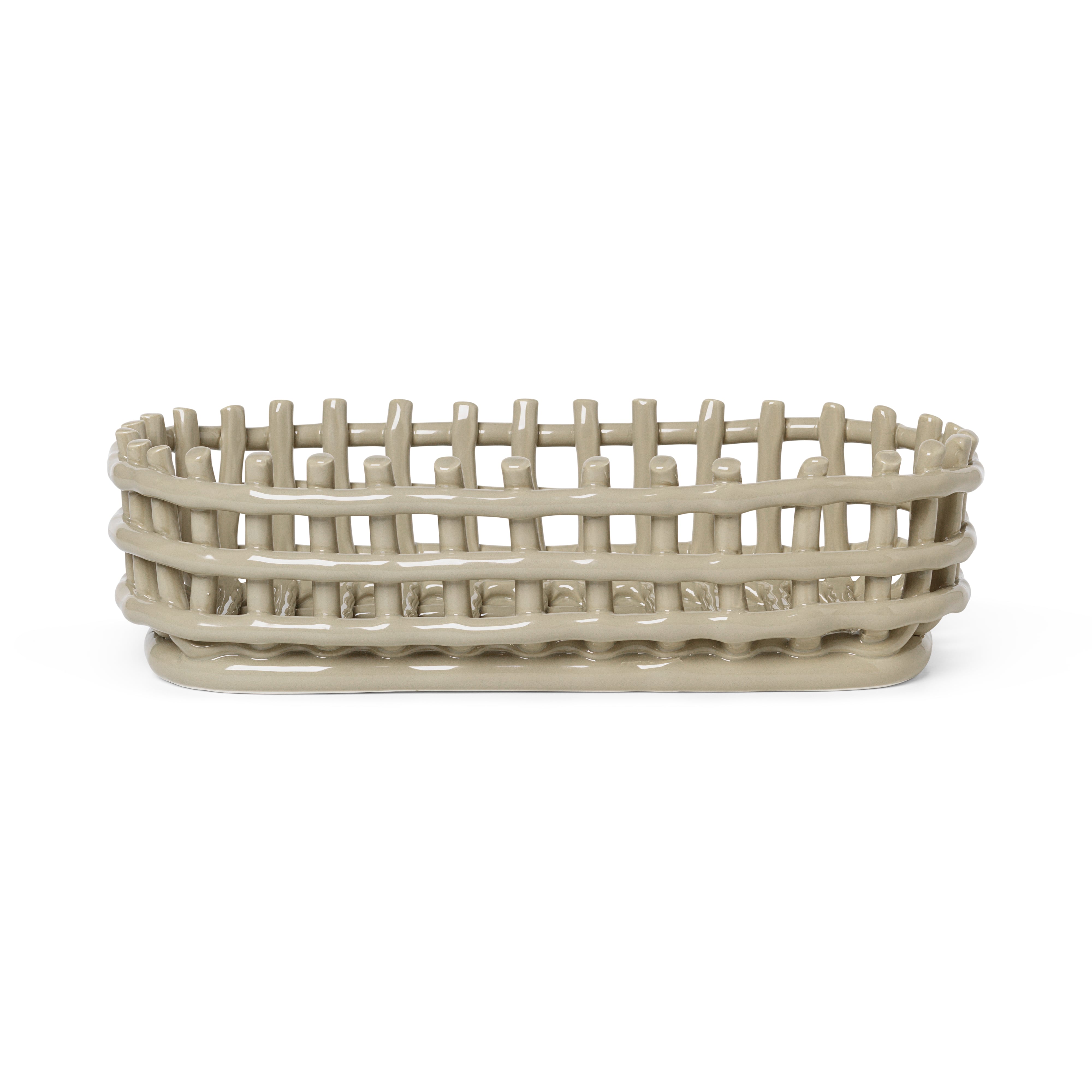 Oval Ceramic Basket - Batten Home
