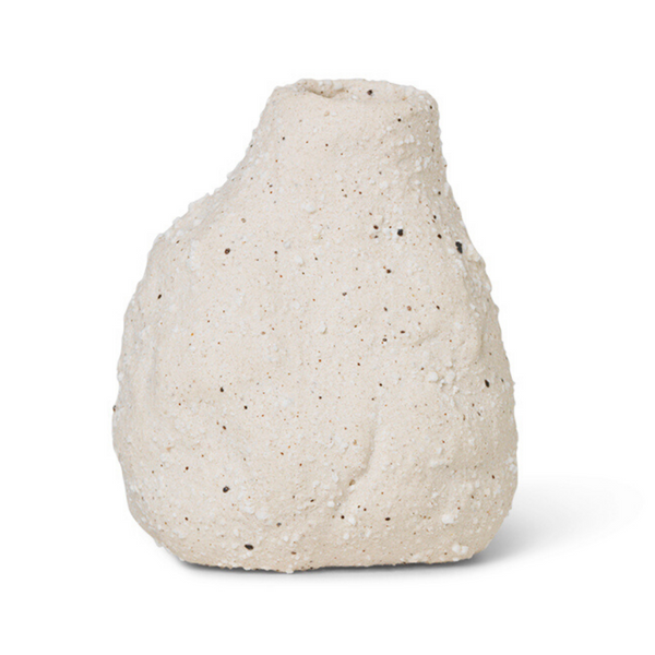 Ferm LivingVulca Mini Vase Off-White Stone - Batten Home