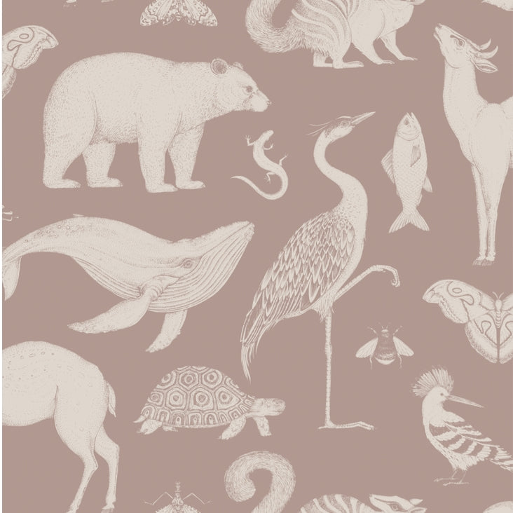 Ferm LivingKatie Scott Wallpaper Animal Dusty Rose - Batten Home