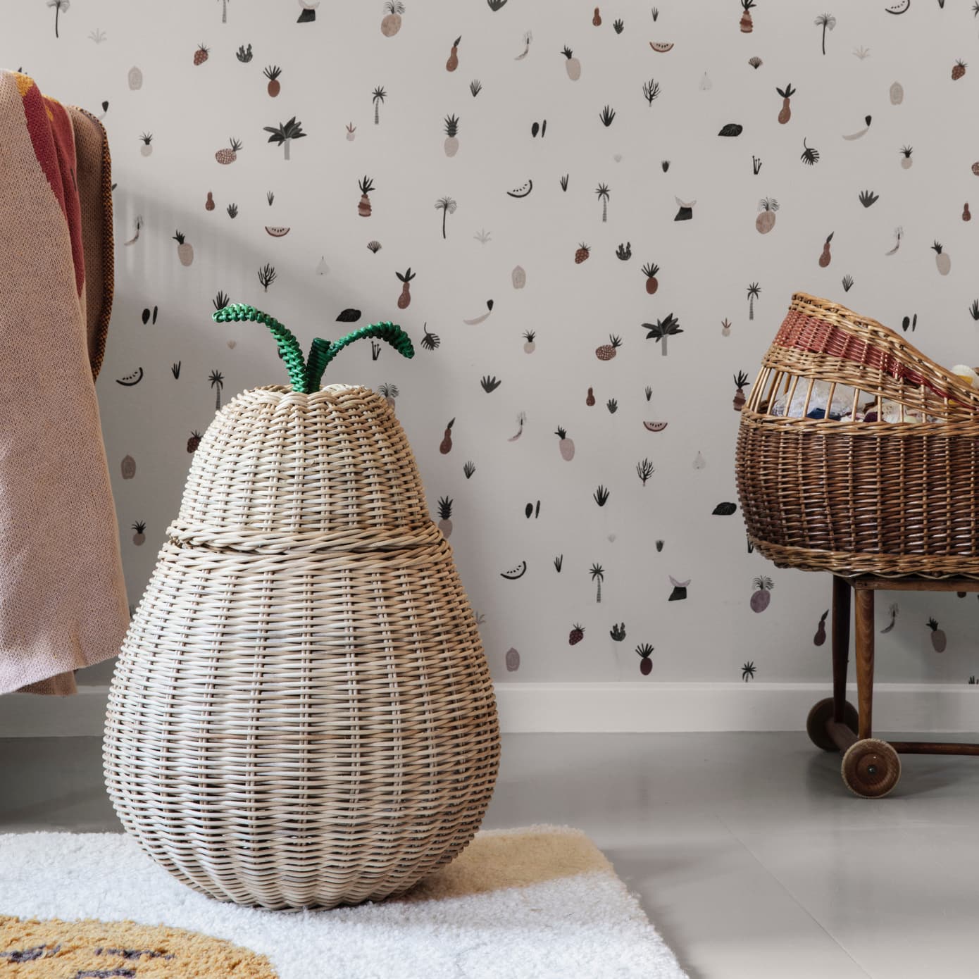 Ferm LivingPear Braided Storage Basket - Batten Home