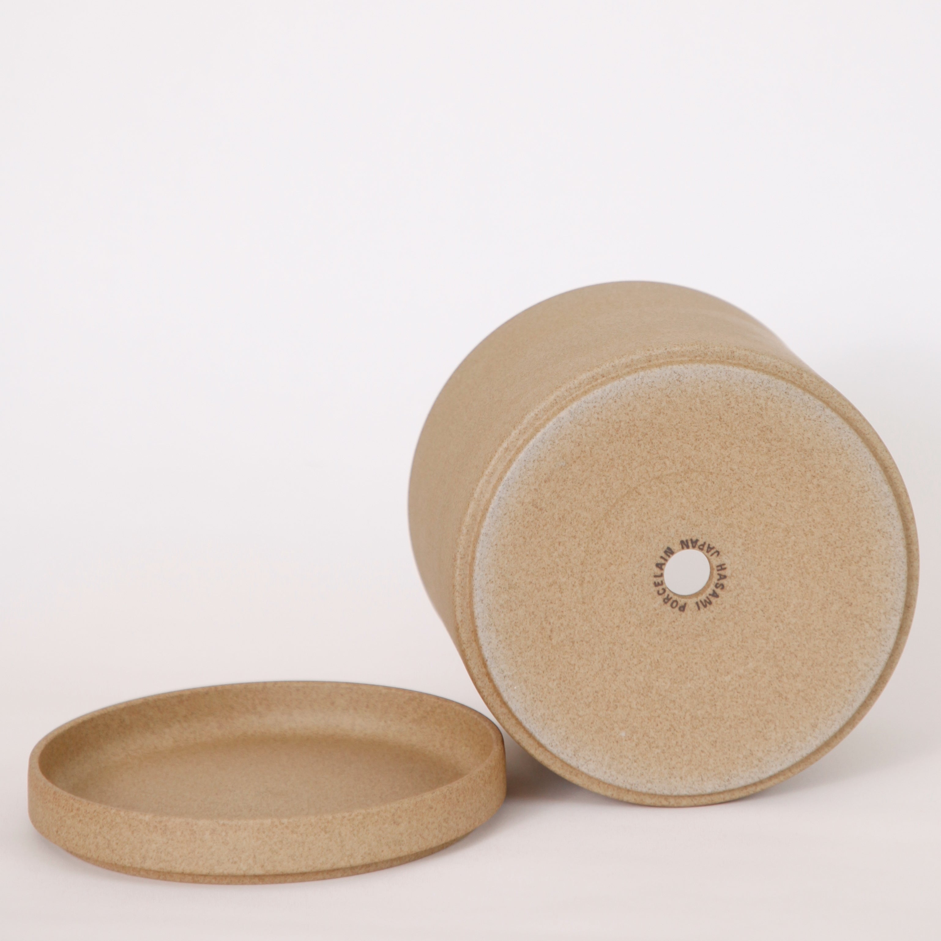 Hasami PorcelainLarge Planter and Saucer Set in Natural - Batten Home