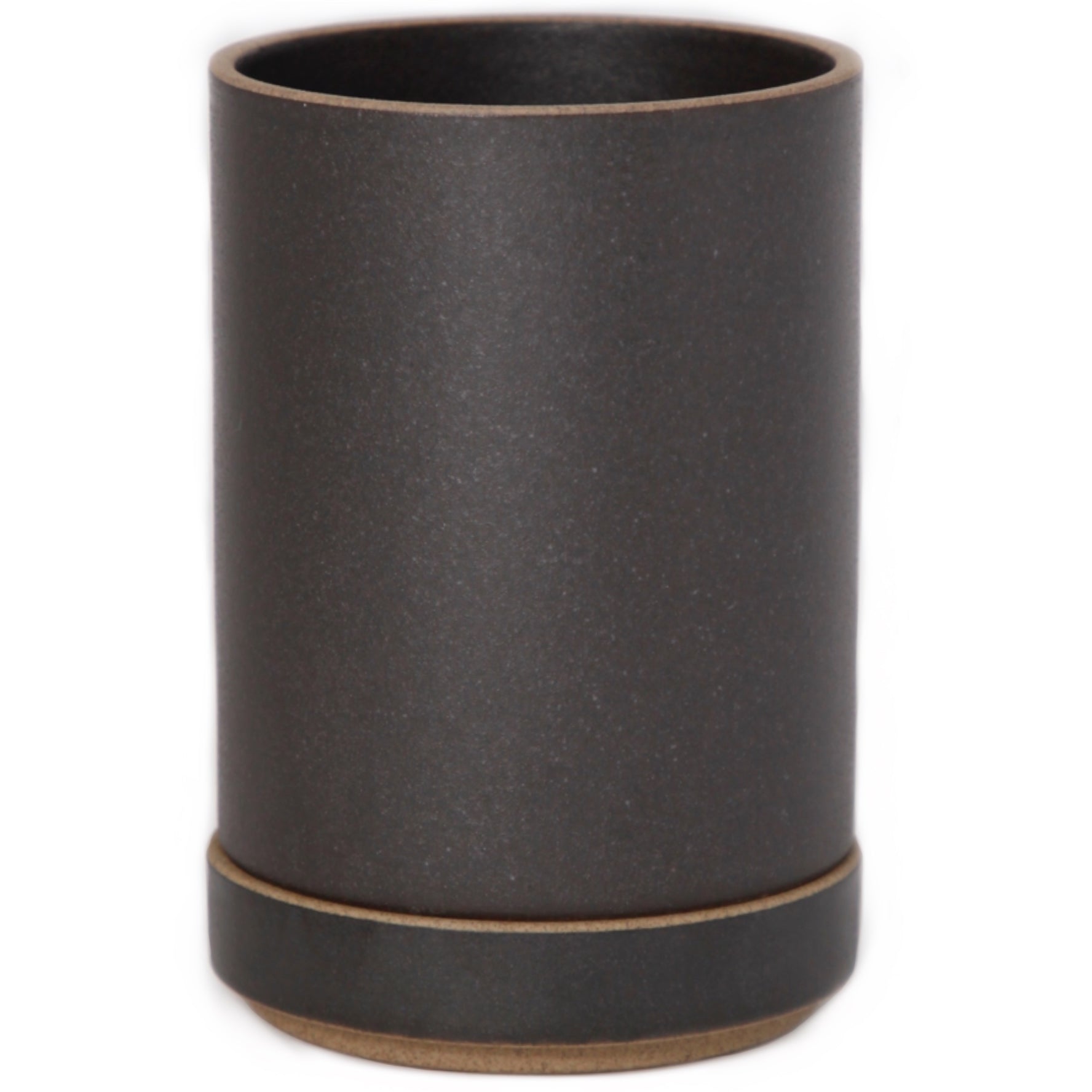 Hasami PorcelainSmall Planter and Saucer Set in Black - Batten Home