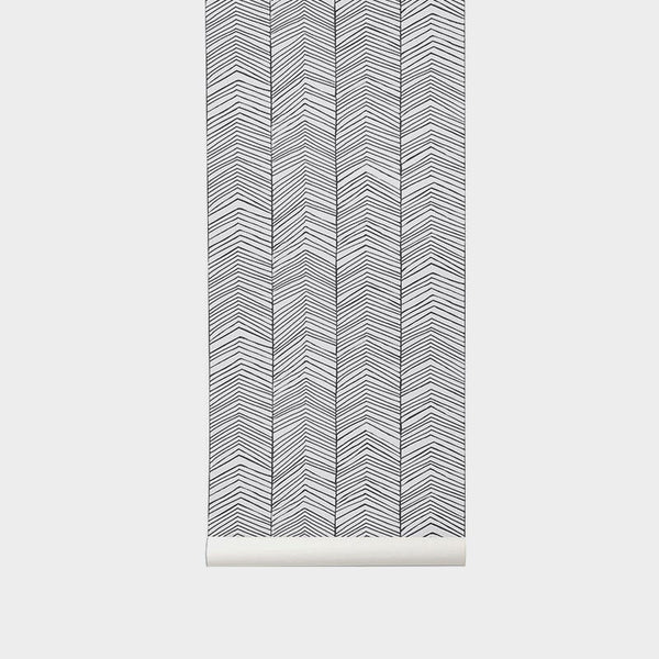 Ferm LivingHerringbone Wallpaper - Batten Home