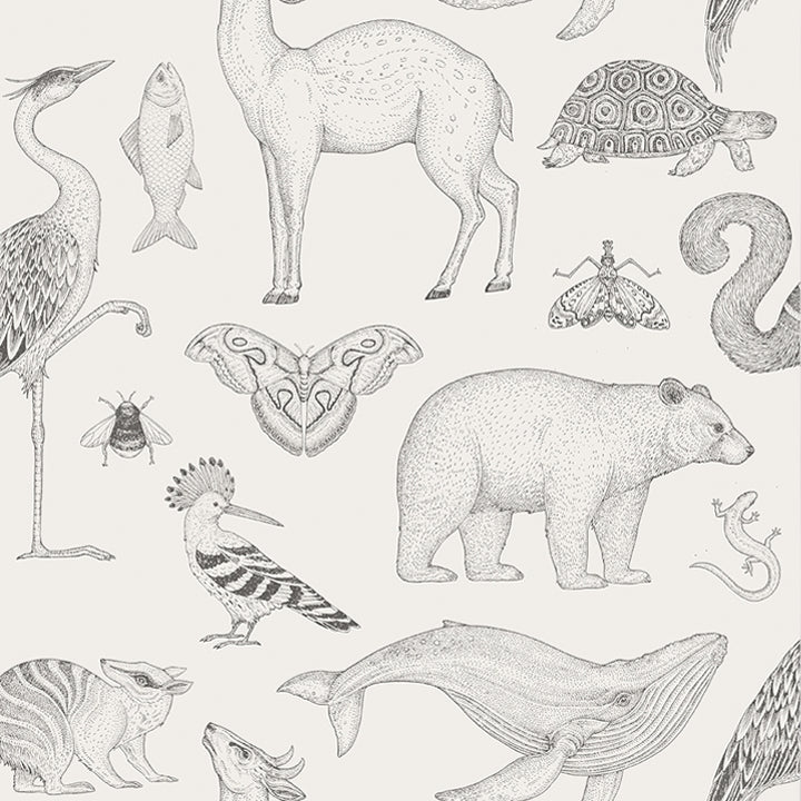Ferm LivingKatie Scott Animals Wallpaper Off White - Batten Home