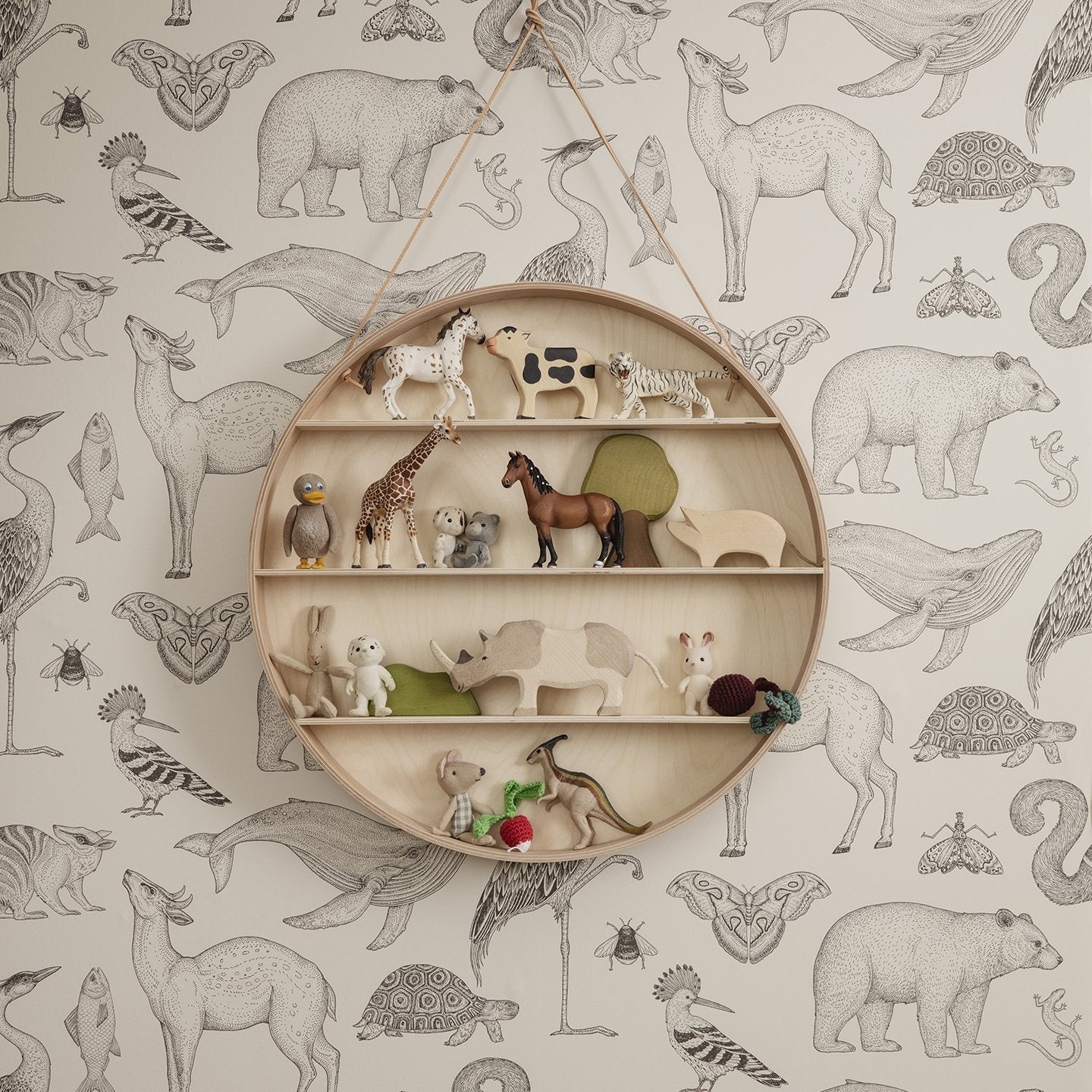 Ferm LivingKatie Scott Animals Wallpaper Off White - Batten Home