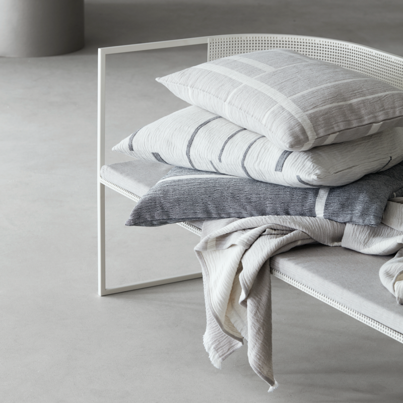Architecture Cushion - Beige / Off White