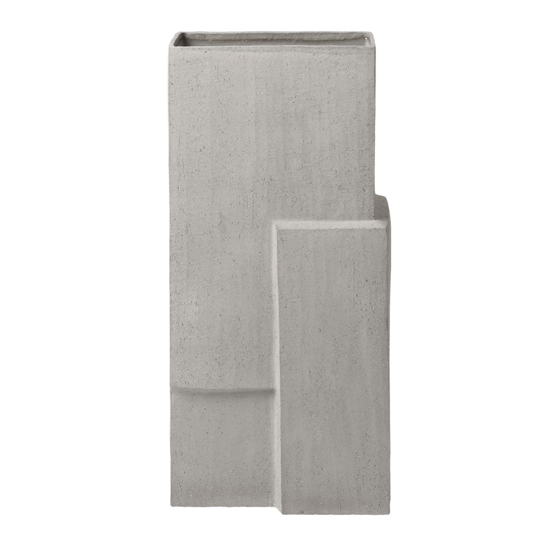 The Monolith Vase by Kristina Dam is a bold, modern vase that can be used to house fresh flowers or styled as a standalone sculpture or statement piece.