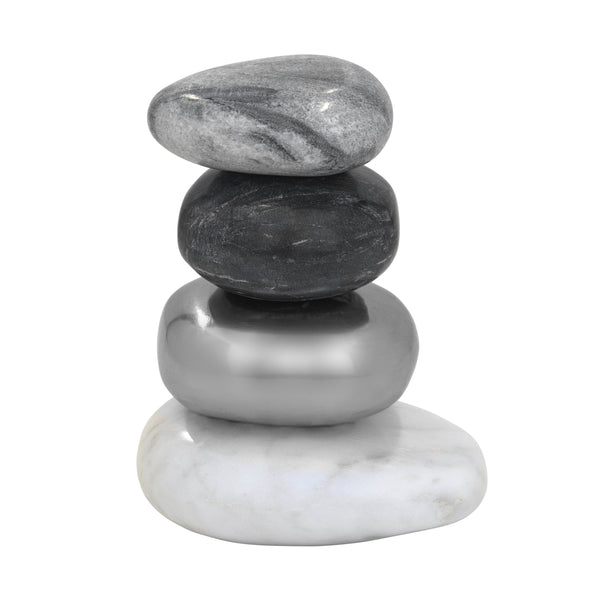 Rock Pile Sculpture in Grey Tones