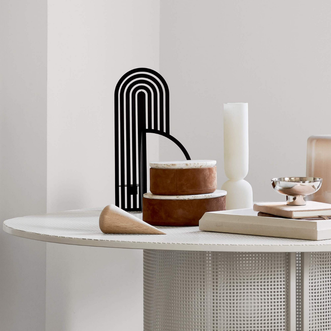 The Suede Box by Kristina Dam is a special container for any space of your home that needs a luxe upgrade for small storage. Made from suede and travertine - this small container is perfect for the bathroom, bedroom or home office - as it perfectly holds jewelry, paper clips or cotton swabs in a well-styled manner.