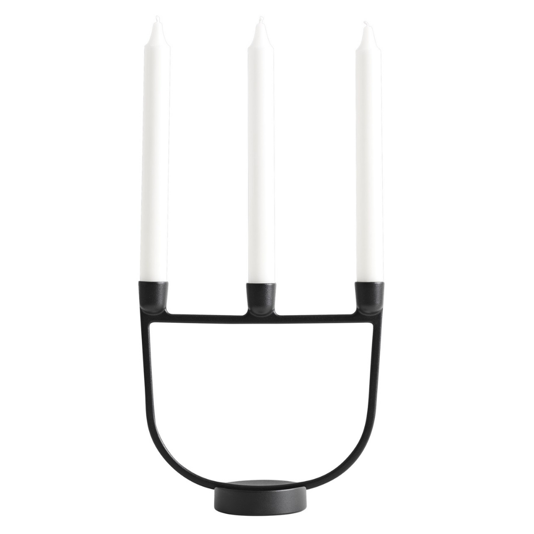 The Open Candelabra was created by MUUTO in collaboration with Jens Fager as a simple but aesthetically pleasing addition anywhere in the styled home. The Open Candelabra is created using powder coated aluminum alloy, which is casted then assembled by hand. We love this styled as a centerpiece on the dining table, but it's also a stunning piece for an entryway credenza or console. It's also the perfect gift for your favorite gathering host.