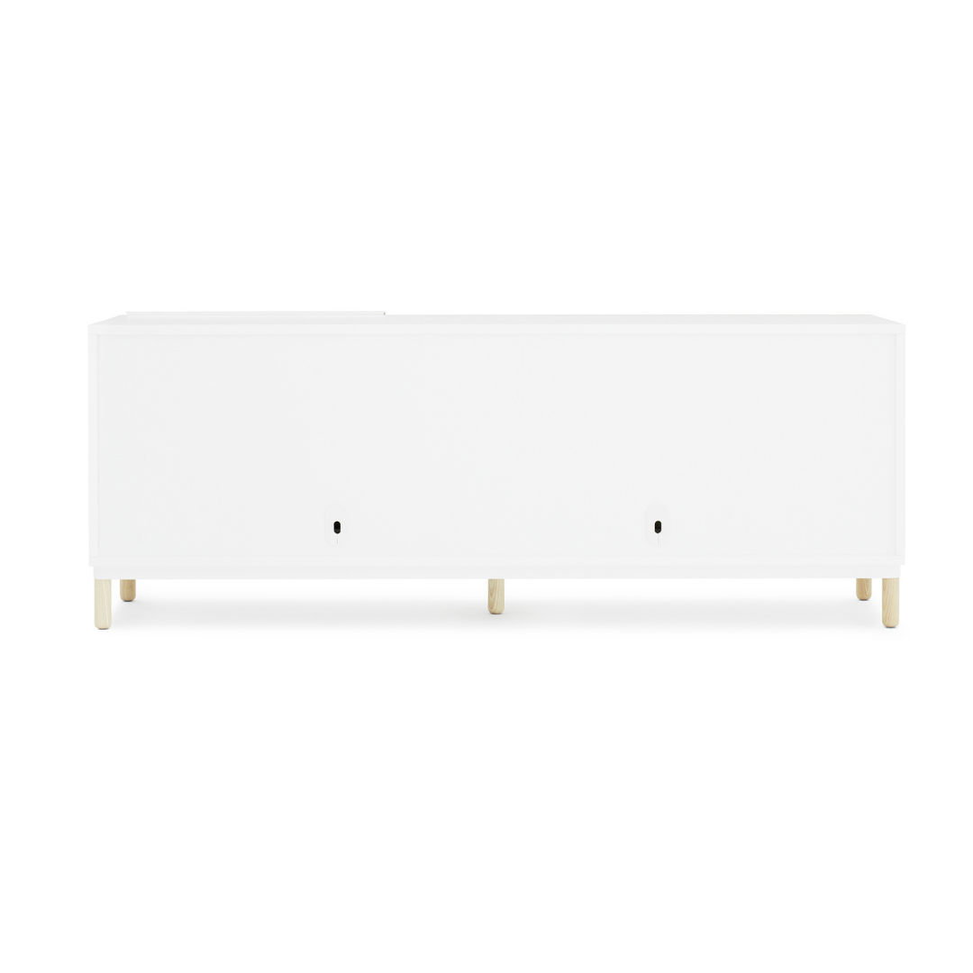 The Kabino Sideboard with Drawers by Normann Copenhagen was designed by Simon Legald as a simple yet stylish storage solution that has careful details added in for a unique look.