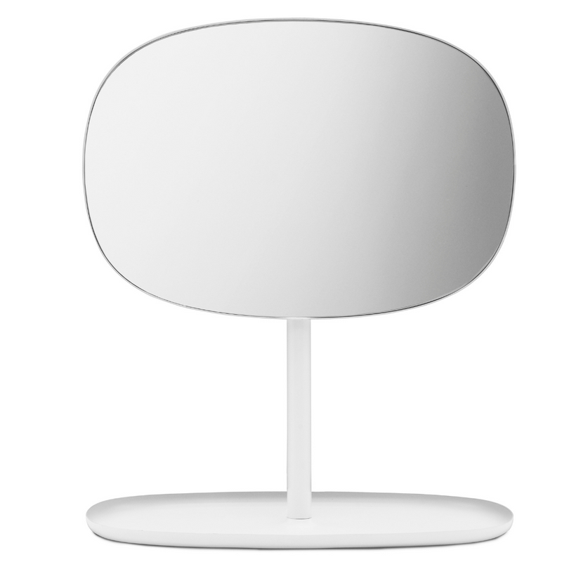 The Flip Mirror by Normann Copenhagen was created in collaboration with Javier Moreno Studio as a beautifully simplistic table mirror that can be rotated 360 degrees. We appreciate the organic shape the mirror takes on, which is amplified by the easy flow of movement expressed when turning the mirror as needed.