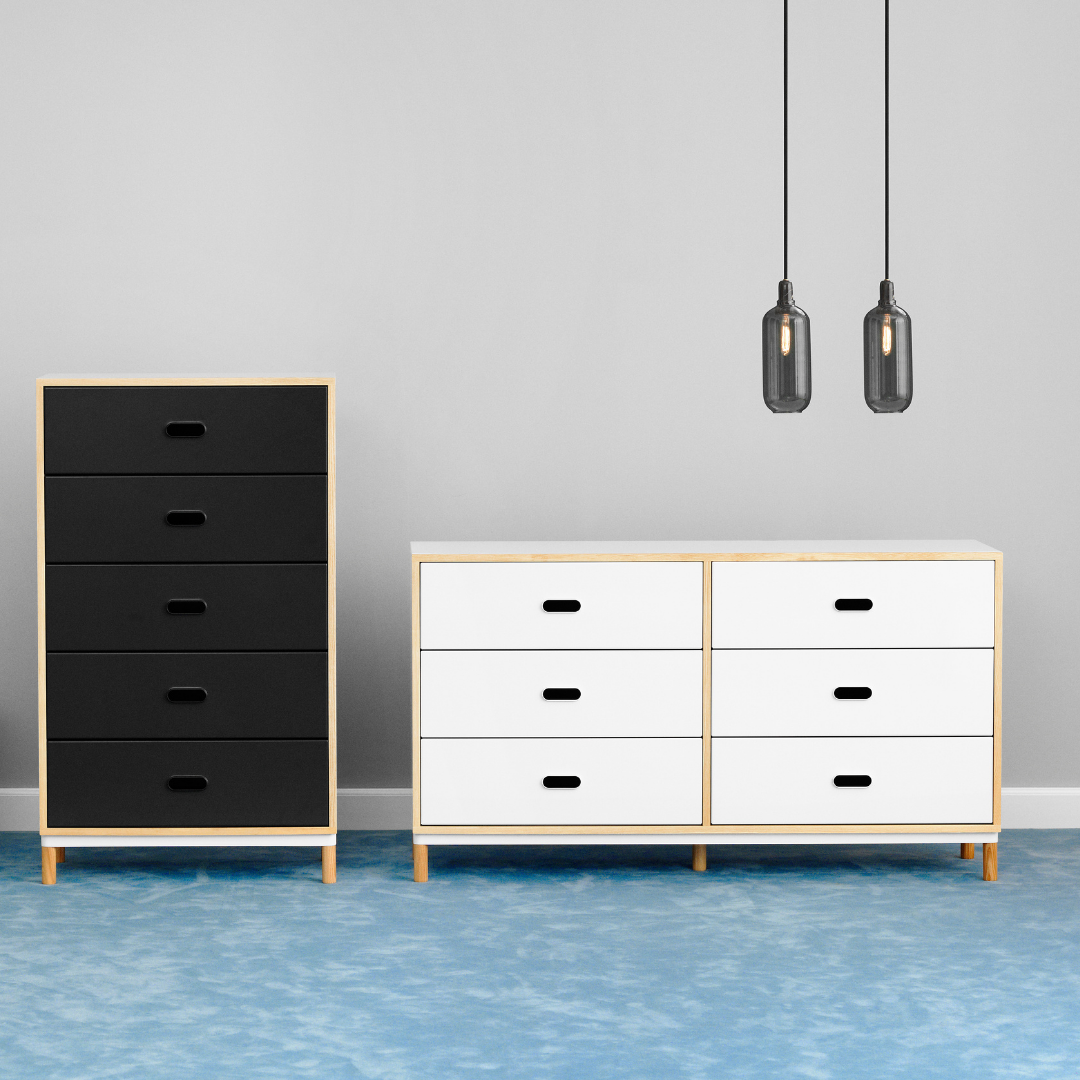 The Kabino Dresser by Normann Copenhagen was designed by Simon Legald as a simple yet stylish storage solution that has careful details added in for a unique look.