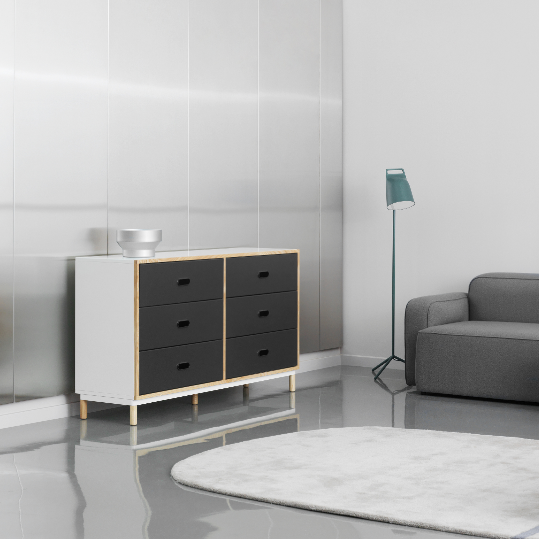The Kabino Dresser by Normann Copenhagen was designed by Simon Legald as a simple yet stylish storage solution that has careful details added in for a unique look.