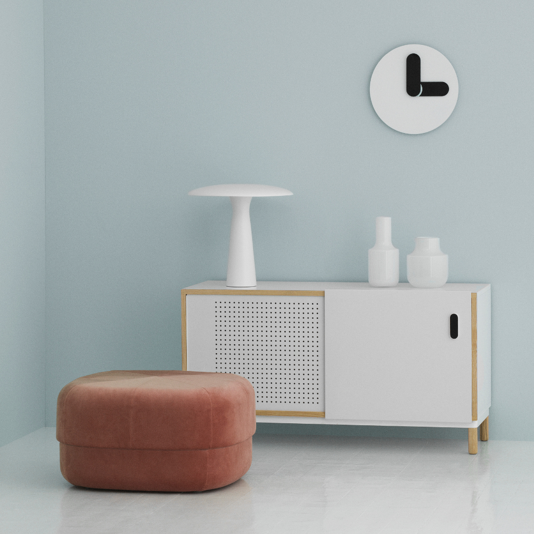 The Kabino Sideboard by Normann Copenhagen was designed by Simon Legald as a simple yet stylish storage solution that has careful details added in for a unique look. We love it styled as an entryway credenza, styled with a table top lamp, a stack of books or a collection of vases. Its neutral and modern style allows it to blend in or stand out depending on its intended use.