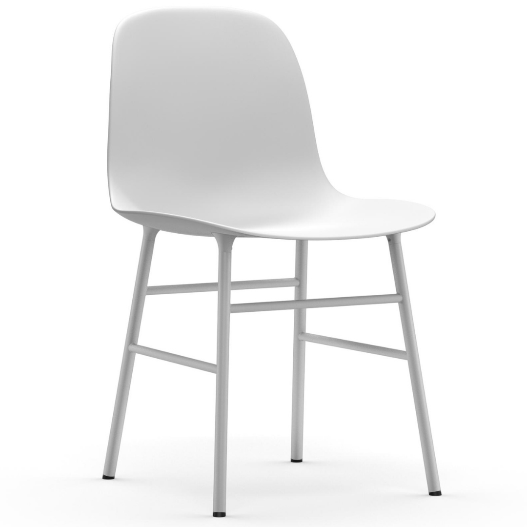 The Form Chair Steel by Normann Copenhagen was designed by Simon Legald offers a modern look for the classic shell chair that creates a seamless look anywhere in the home with its matching shell and base combinations. Style paired with quality craftsmanship for the perfect chair - we love it styled in the dining room and it's flexible and comfortable design also makes it a great seating solution for a home office or built in desk nook.