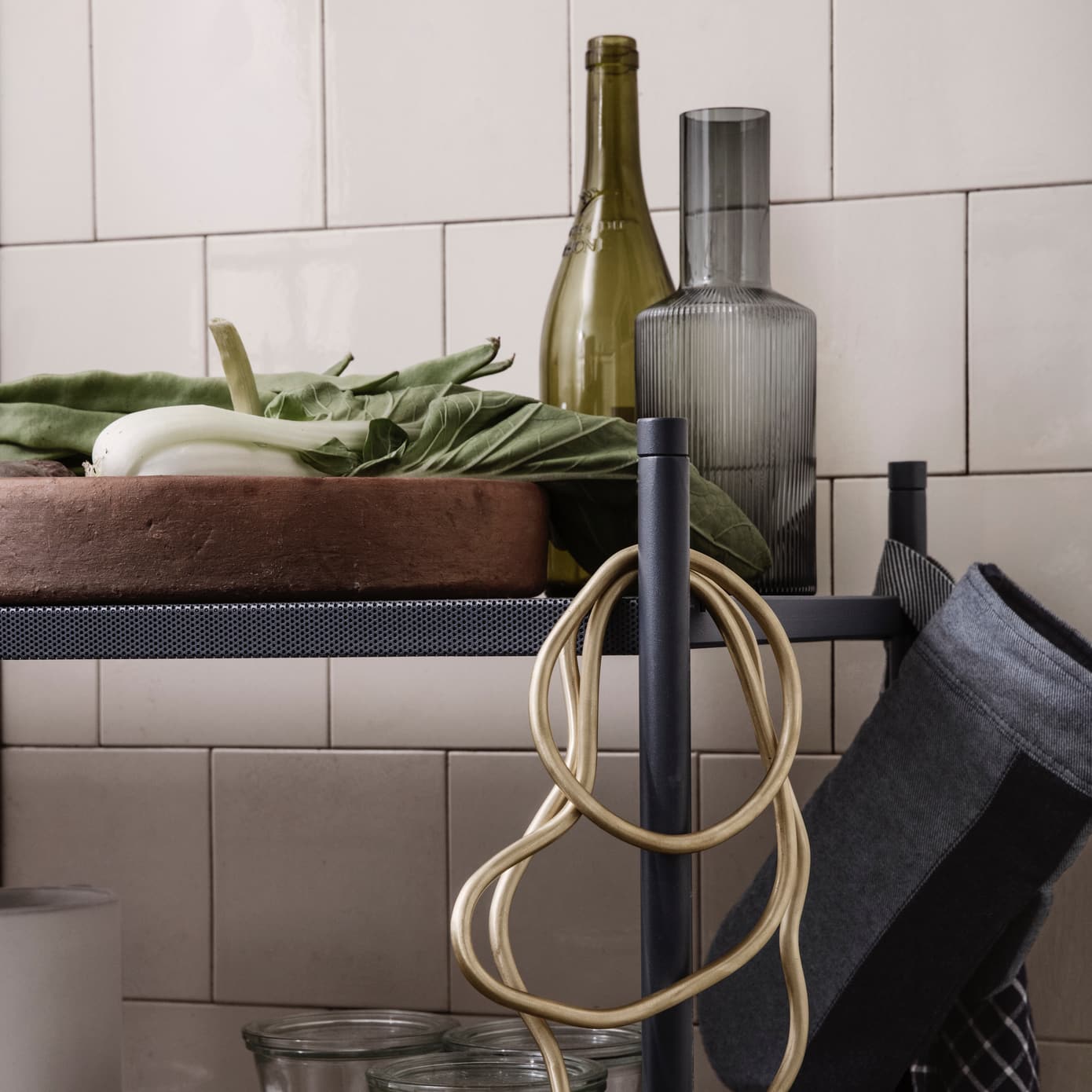 Ferm LivingRipple Carafe in Smoked Grey - Batten Home