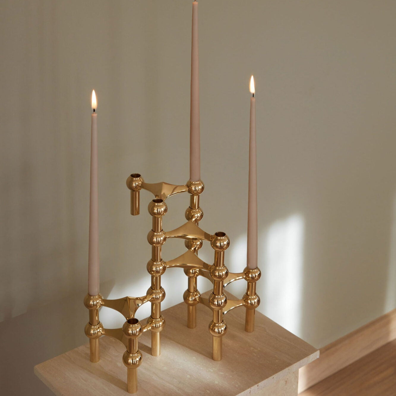 STOFF Nagel Candle Holder, Solid Brass