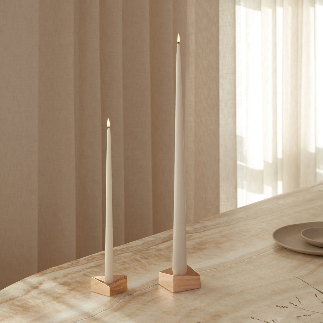 STOFF Nagel Reflect Candle Holder, Small, Rose Gold