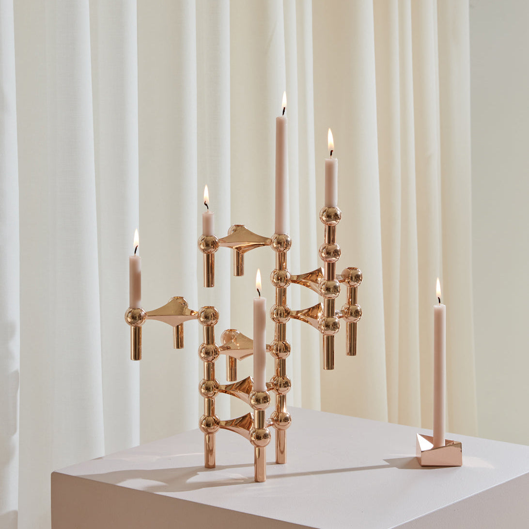STOFF Nagel Candle, Beige, Set of 12