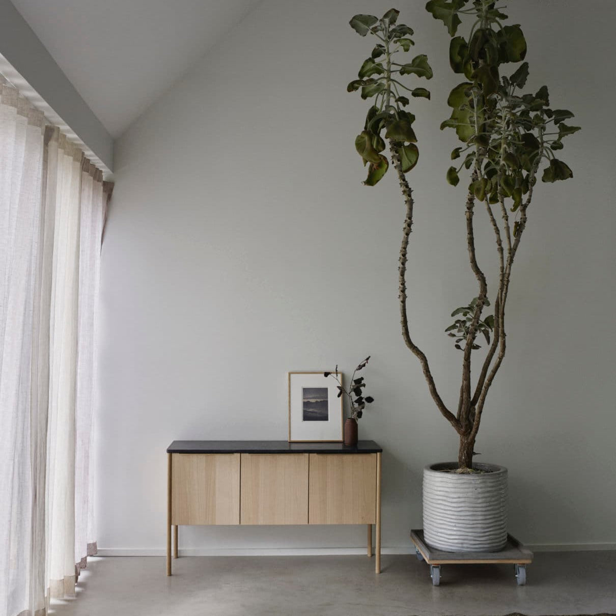 SkagerakJut Cabinet Oak - Black Marble top - Batten Home