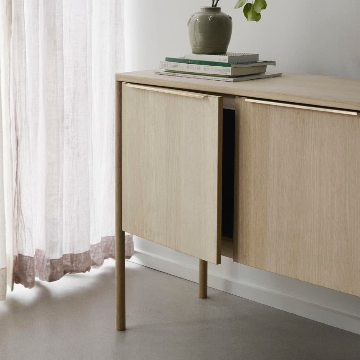 SkagerakJut Cabinet Oak - Black Marble top - Batten Home
