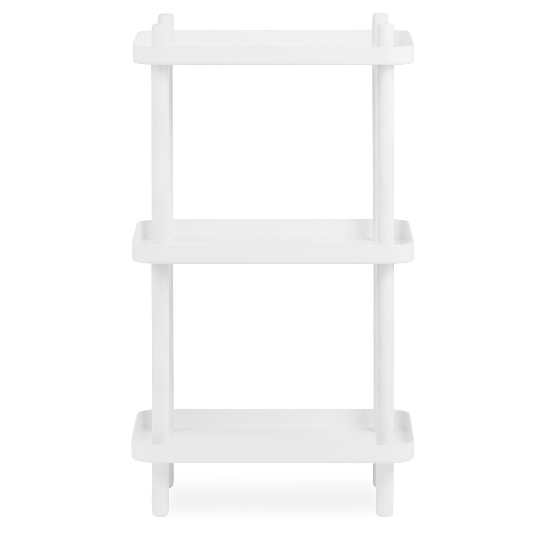 The Block Shelf by Normann Copenhagen is a modern take on the classic Block Table trolley designed by Simon Legald, as a cool storage solution for any room of the home. This versatile stacked shelving was designed for any direction of presentation, which allows it