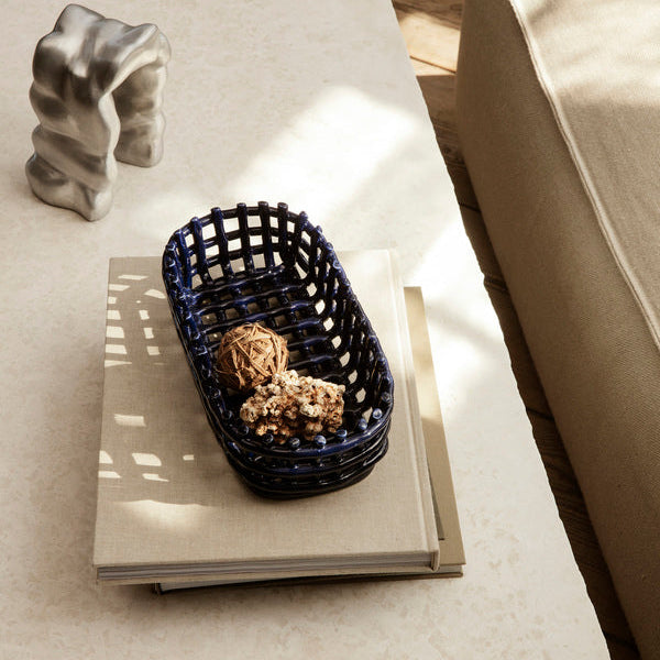 Oval Ceramic Basket - Batten Home