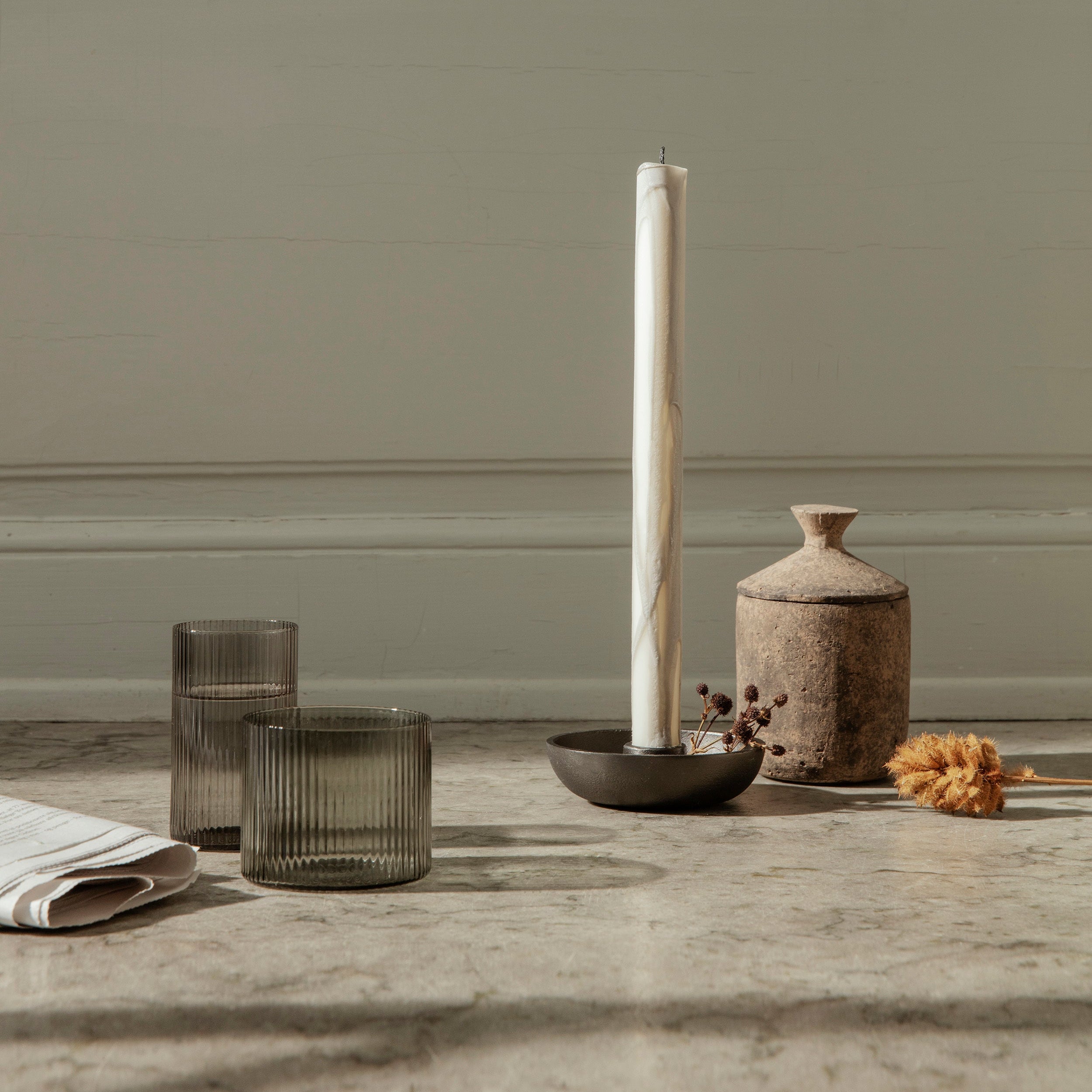 Ripple Verrines Glass Set Smoke Grey - Batten Home