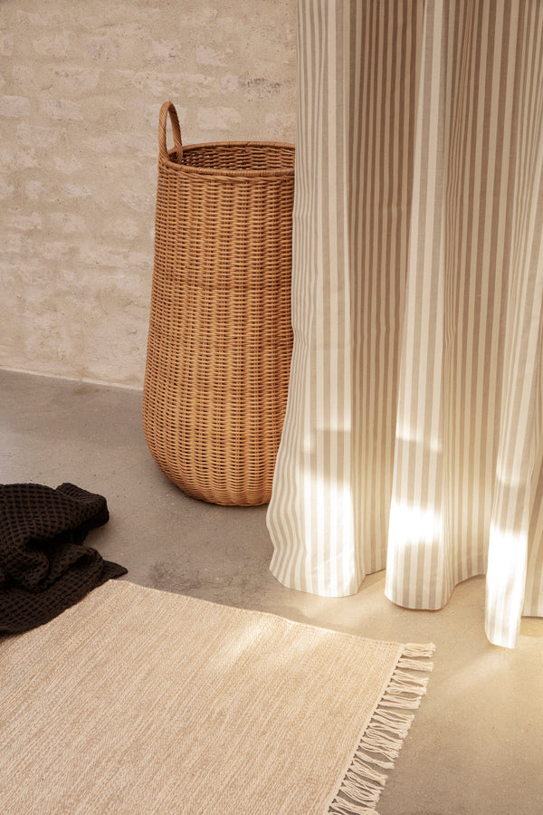 Chambray Shower Curtain Sand/Off White