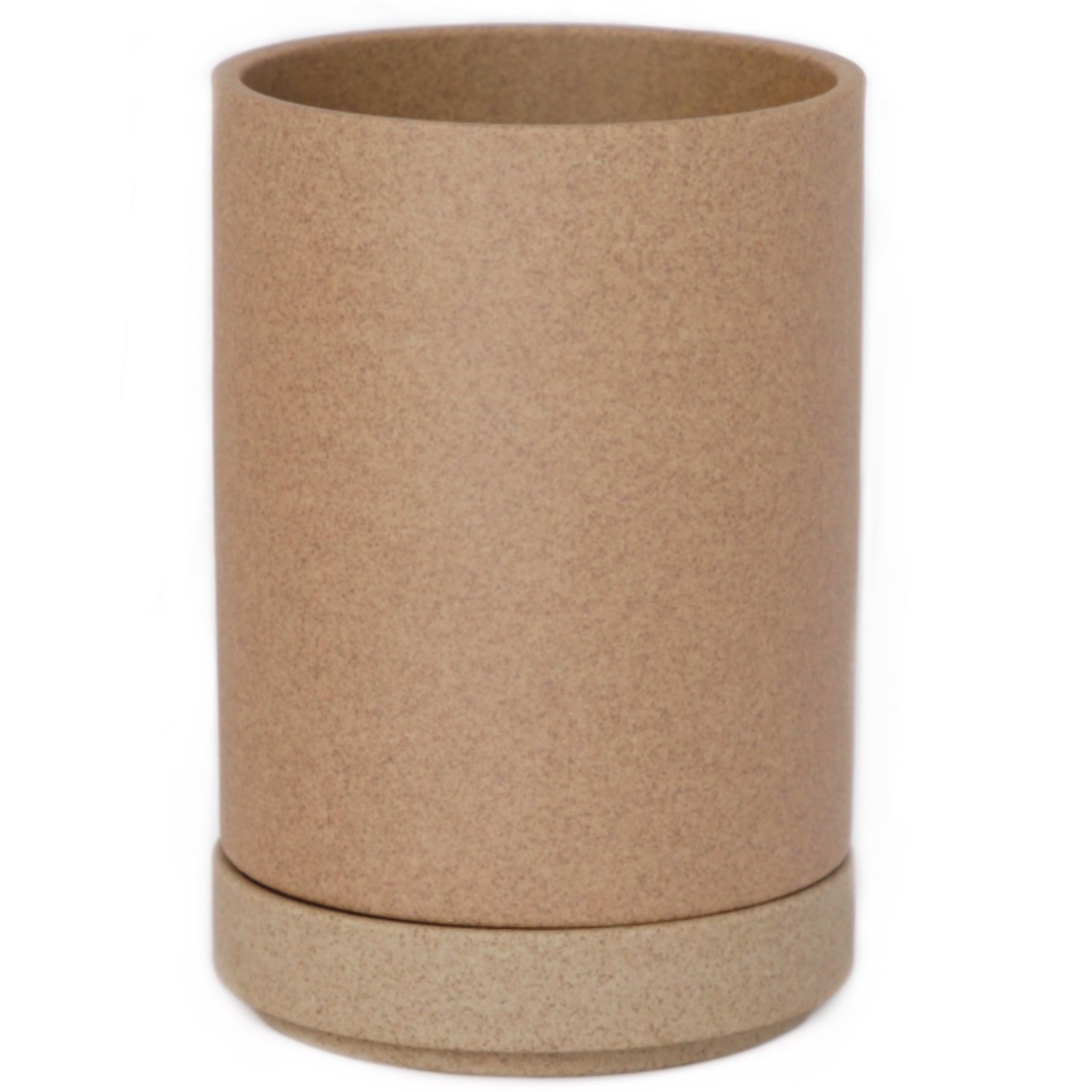 Hasami PorcelainSmall Planter and Saucer Set in Natural - Batten Home