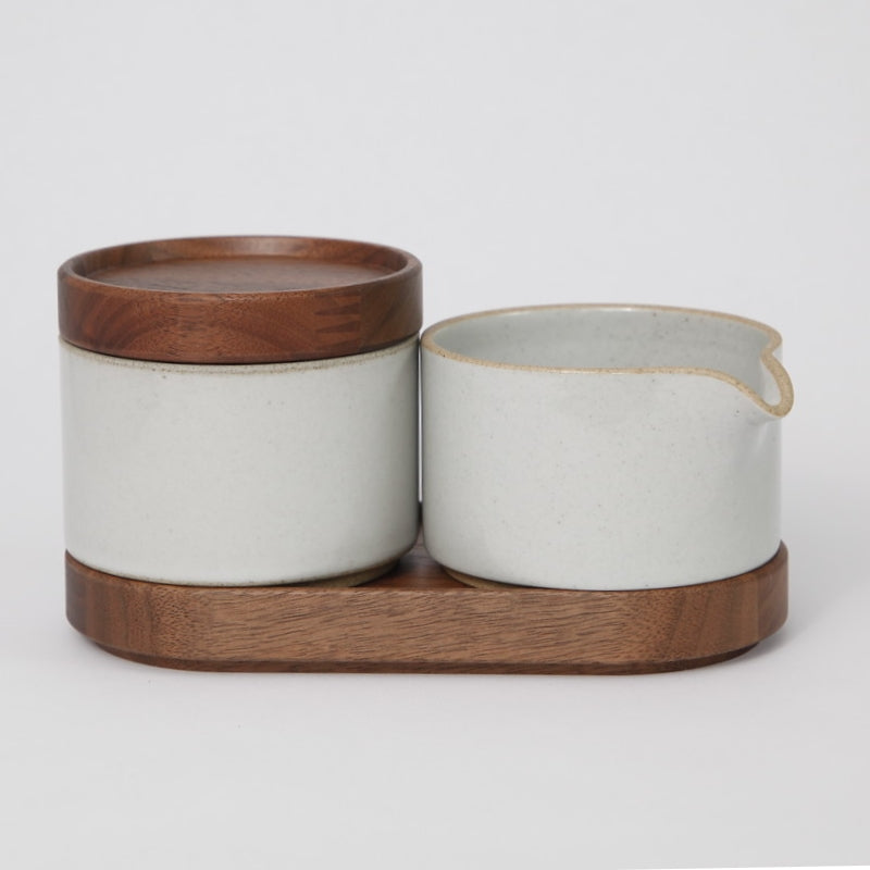 Hasami PorcelainSugar Bowl in Gloss Gray - Batten Home