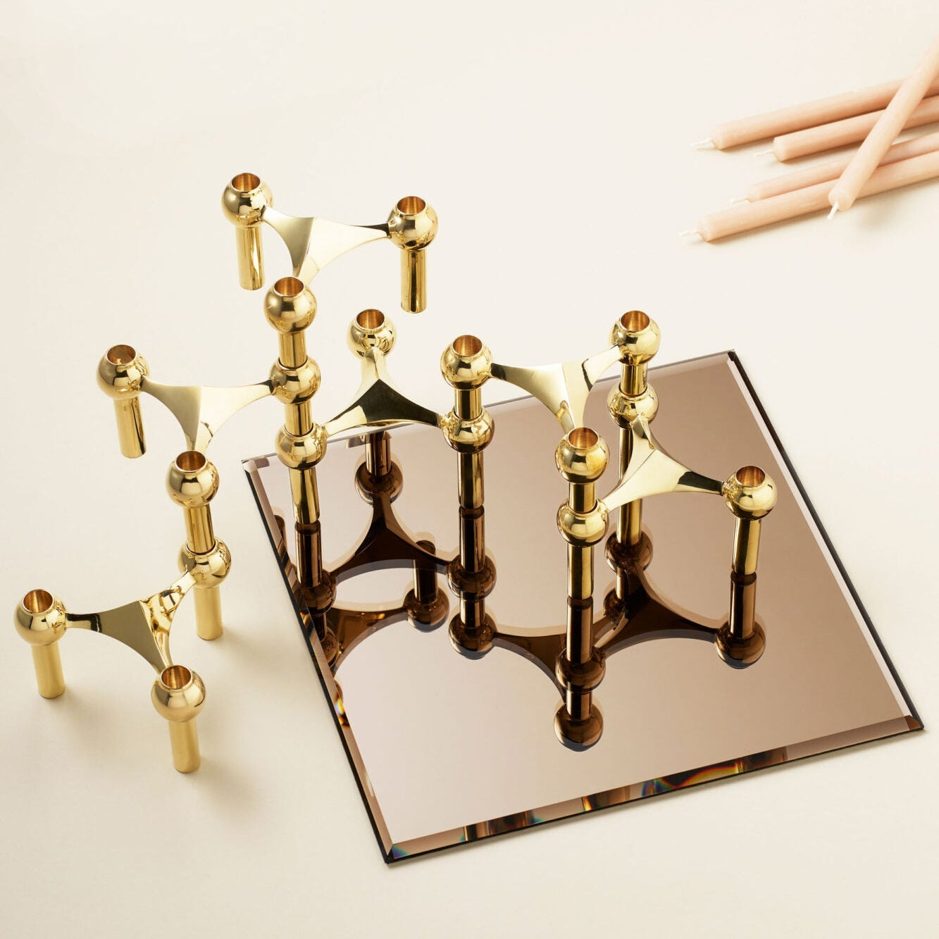 STOFF Nagel Glass Base Square, Smoked Brown
