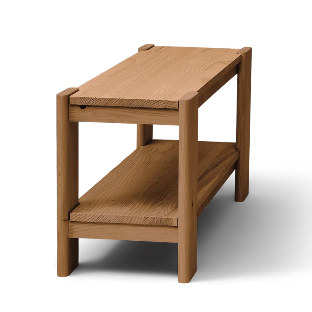 Form and Refine Beam Bench, Deep Brown Pine - Batten Home