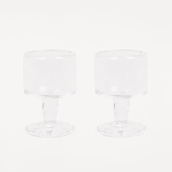 0405 Stem Glass 2 - Clear - Small - Set of 2